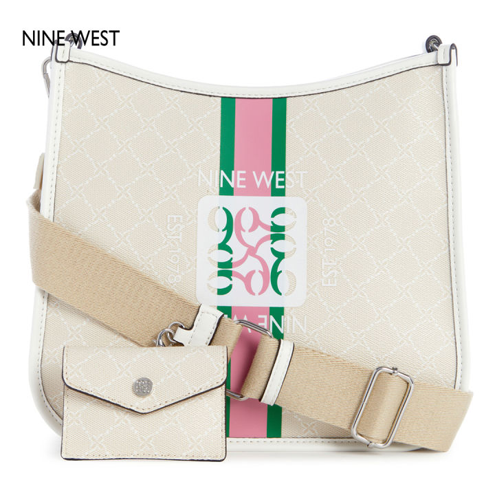 Nine West Brice Crossbody Bag Cream Logo/White | Lazada PH