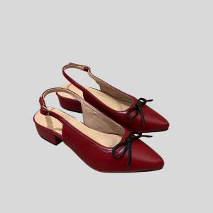 KENDRA MANILA / ASH BOW LOW BLOCK-HEEL 1INCH SLINGBACK (MARIKINA MADE HIGH-QUALITY)