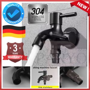 Best Seller 304 Stainless Steel 2 Way Faucet Valve Bibcock Faucet 1 in 2 out Head Two Way Water Washer Tap Faucet High Quality 2 Way Faucet Original 304 Stainless Steel 2 Way Faucet Valve Bibcock Faucet 1 in 2 out Head Two Way Faucet SUS304 304 Stainless