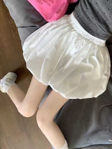 Sweet And Spicy Girl Anti-Aging Puffy Short Skirt Pants Womens plus Size High Waist Loose Slimming Small Flower Bud Skirt