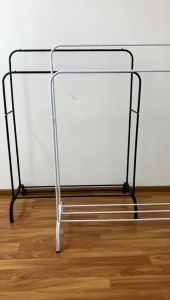 Rak Gantung Serbaguna BIG Double Stand Hanger dengan Rak Penyimpanan Penyisir - Warna Abu-abu