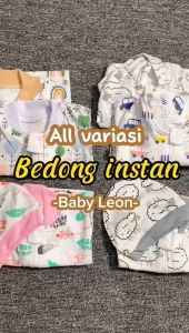 GEN 1 Series Bedong Instan + Topi bayi BABY LEON Terbaru BC-105-2 Bedong Bayi Instan + Penutup Kepala Baju Bayi Perlengkapan Bayi Selimut Bayi Selimut Bedong Instan