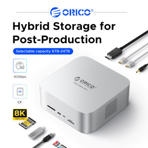 ORICO 6TB Data Matrix Pro 40Gbps Enclosure With Western Digital ฮาร์ดดิสก์ Drive NVMe SSD CF การ์ดความจำ DP 8K 30Hz Port สำหรับ Macmini