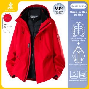 Mexican | Three-in-One Ski Down Jacket With Inner Lining