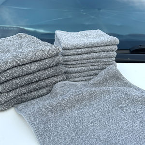 SEAMETAL Thickened Bamboo Charcoal Cleaning Towel Lint Free Super Absorbent Microfiber Cleaning Cloths for Car Window Household