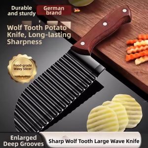 New Wave Pattern Multifunctional Kitchen Knife 304 Stainless Steel