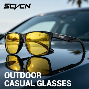 SCVCN Polarized Night Driving Glasses Yellow Lens Anti Glare Fishing Cycling Outdoor Sports Eyewear Camping Running Accessories