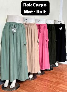 ROK SAKU CARGO KNIT JUMBO XXL/ROK POLOS SAKU TIMBUL