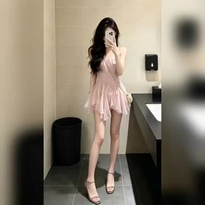 CHANGTONG | Unique Asymmetric Fitted Strap Dress