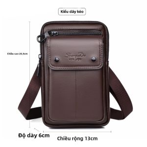 Túi Đeo Vai Da Thật CARTELO Túi Đeo Chéo Túi Đeo Hông Túi Điện Thoại Di Động Mini Túi Đeo Chéo Đơn Túi Đeo Vai Thường Ngày Cho Nam