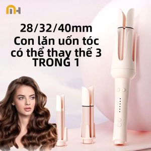 Máy Uốn Tóc Tự Động 32mm Trục Xoay Gốm Máy Uốn Tóc Chuyên Nghiệp 40mm Máy Làm Xoăn Tóc Đa Chức Năng Điều Khiển Nhiệt Độ Kỹ Thuật Số