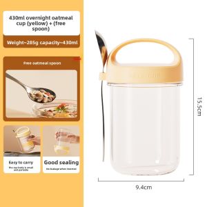 GIANXI | Portable Sealed Breakfast Cup with Lid and Spoon