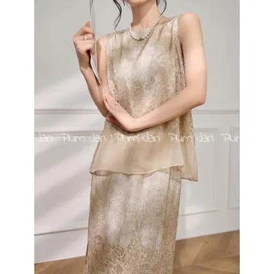 PlumJan | Bộ Đồ Thêu Hoa Phong Cách Trung Quốc Mới