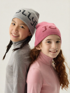 JOLLY BEAN | Merino Wool Logo Jacquard Kids Beanie