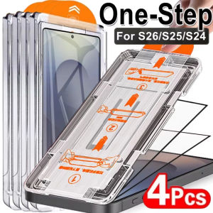4Pcs Full Cover Oleophobic Coating Tempered Glass Screen Protector For Samsung S26 Ultra S25 S24 FE S23 Plus Anti-Scratch Film