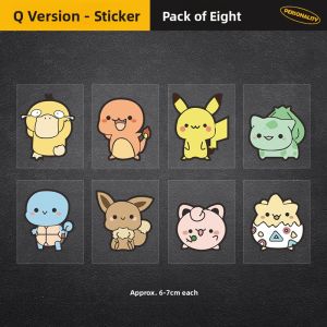Car Stickers Window Door Body Bumper Scratch Covering Q Version Pokemon Electric Car Stickers Full Vehicle Decal Protection