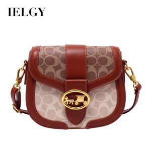 IELGY กระเป๋าอานม้า Tali Bahu กว้างสำหรับผู้หญิงกระเป๋าสี่เหลี่ยมขนาดเล็กพาดลำตัวแฟชั่นไหล่ข้างเดียวอินเทรนด์