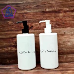 Botol Sabun Cair Pump 500Ml Rf Putih Glossy Tutup Luxury Pet Tebal