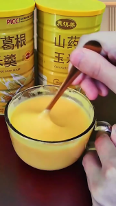 Yam kudzu root corn soup山药葛根玉米羹 original flavor coarse grain powder nutritious breakfast drink instant stomach nourishing and satiating meal replacement