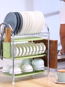 ชั้นคว่มจานสแตนเลสเบบอย่างดี มาพร้อม 2 เเบบ 3/2 ชั้น รองน้ำ วิธีการกำลังกายได้เยอะ