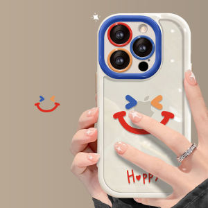 Transparent Silicone Smile Face Phone Case for  16Pro Max 15Pro 14 13 12 Full Cover Anti-Fall Womens Model New Design