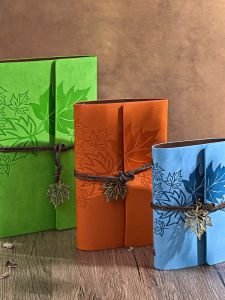 Sổ Tay Du Lịch Mềm Cổ Điển Di Động Sổ Tay Du Lịch Cầm Tay Đơn Giản Cho Học Sinh Sổ Tay Du Lịch Có Thể Mở Rộng in LOGO