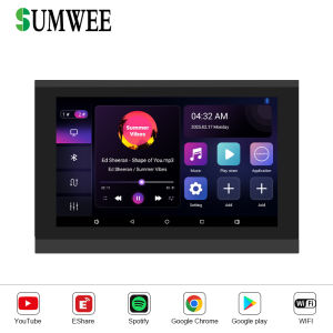 2025 New Type 7 Inch Smart Home Background Music Player Stereo Sound WIFI Touch Screen Bluetooths Audio Android Wall Amplifiers