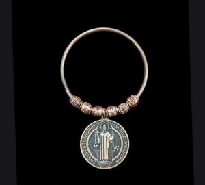 St. Benedict Bronze Medal House Protector Protection Against Bad Element w/ Pouch