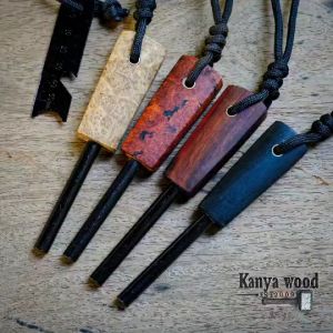 แท่งจุดไฟ แท่งแมกนีเซียม ด้ามไม้แท้ ลายธรรมชาติ ทำมือ magnesium rod แท่ง แมกนีเซียม ไม้ขีดไฟเดินป่า หินไฟ เหล็กจุดไฟ