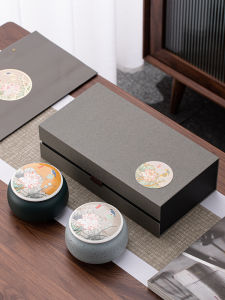 Tea Package Box Neutral High-Grade Green Tea Red and White Tea Gift Box Air Ming Front Longjing Creative Ceramic Tea Pot Customization