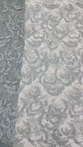 Vải Ren Thêu 3D Cao Cấp Đính Hạt Phong Cách Nigeria Châu Phi Lưới Pháp Đính Sequin Dùng May Váy Cưới