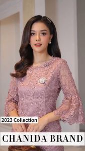 CHANIDA ชุดเดรสลูกไม้ ทรงคอกลม แขนกระดิ่ง ทรงสวย งานตรงปก งานคุณภาพ (รหัสสินค้า 8230) Dress Clothing ผู้หญิง เสื้อผ้า Women เดรสลูกไม้ เดรสออกงาน