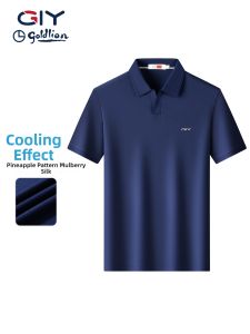 GYgoldlion | Sericin-Infused Mens Short Sleeve Cool T-Shirt