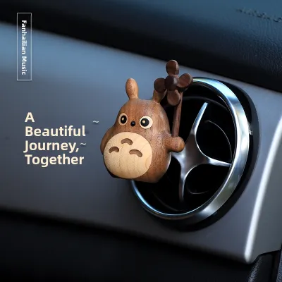 FANHAILIANYIN | Walnut Wood Scented Car Ornament for Air Vent