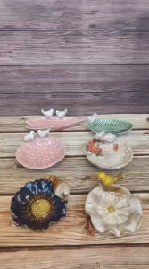 Hamster beautiful ceramic food tray ［readystock］精美仓鼠陶瓷食盆碟子仓鼠造景食碗[现货］