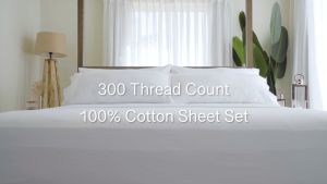 White Bed Sheet Hospital | Airbnb Bedsheet Flat | Fitted | Duvet Plain Cotton Pillow Case Cadar Putih Single Queen King