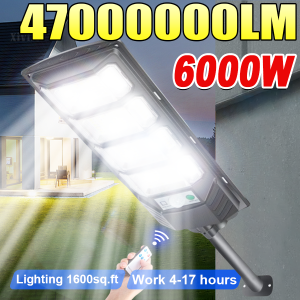 47000000LM Solar Light For Outdoor Solar Lamp Sunlight Motion Sensor Light Remote Control IP65 Waterproof Street Wall Yard Lamp