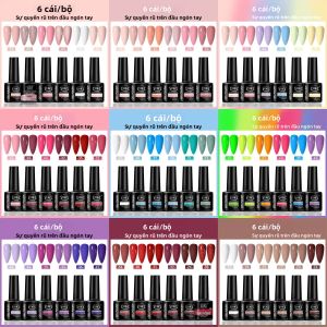 Bộ Sơn Móng Tay Thời Trang VOKY 6 Món - Sơn Gel Sang Trọng Dành Cho Nữ Món Quà Hoàn Hảo Cho Các Dịp Lễ Hội