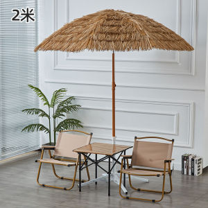 ร่มพับแบบปลอมจากหญ้าบ้านกลางแจ้ง ร่มสำหรับป้องกันแสงแดด ร่มสำหรับใช้ในร่ม ร่มตกแต่งสวน ร่มตกแต่งพื้นที่ท่องเที่ยว ร่มสำหรับโรงแรม