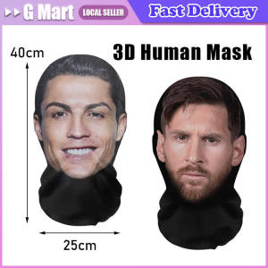 Pranks Printed Halloween Funny Headgear Elastic Mesh Full Face Mask Cosplay Costume Headwear Hip Hop Fashion Balaclava Hood Hat
