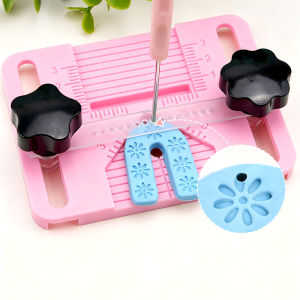 Polymer Clay Earring Drill Guide Tool Precision Hole Alignment Jewelry Making Kit with Non-Slip Grip for Clay Earrings DIY Makin