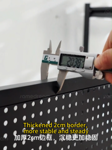 Pegboard Wall Organizer 120x50cm Hanging Wall Storage Display Shelf Kit Hole Board for Crafts Hardware Tools Storage Metal Pegboard