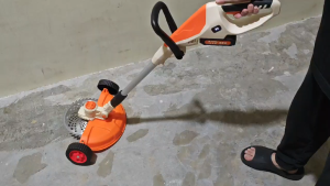 STIHL Ultra High Power 68V Portable Compact Lawn Mower with Training Wheels Smart Battery Status Indicator and Safety Switch with 2 Batteries