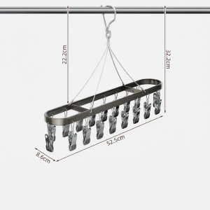 youqin | Home Balcony Multi-Clip Sock Hanger