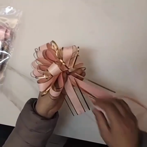 ริบบิ้น DIY ลายใหม่2025 กรวดทราย ใหม่ล่าสุด ดึงมือดอกไม้ 1 ชิ้น สําหรับงานแต่ง ห่อของขวัญ