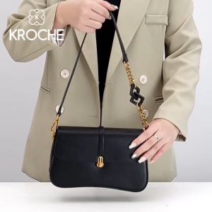 Kroche - Poppy Tas Bahu Wanita Tas Selempang Wanita Import Tas Wanita Terbaru 2025 Shoulder Bag Wanita Sling Bag Wanita Tali Tas Rantai Gaya Simple