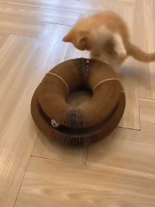 Magic Organ Cat Scratching Board With Bell Ball Interactive Cat Toy For Cat Grinding Claw Corrugated Paper Cat Climbing Frame