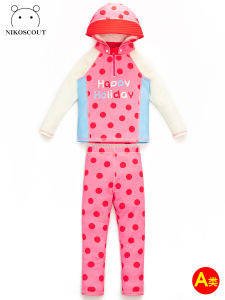 Adorable Childrens Bikini Long Sleeve Long Pants Beach Surfing Swimming Suit Quick Dry A-Class Girls Swimsuit Nikoscout Brand