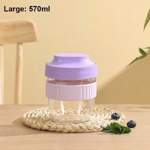 pdq | Cốc Đựng Đồ Ăn Sáng Di Động 480/570ml Kèm Thìa Hộp Đựng Ngũ Cốc Sữa Chua Salad Chống Rò Rỉ Thân Thiện Với Môi Trường Hộp Cơm Trưa Bằng Nhựa Dành Cho Học Sinh