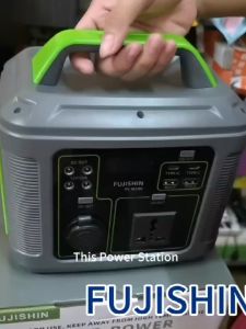 FUJISHIN 300W/600W Solar Generator Outdoor Power Station Portable Large Capacity Support Solar Panel Charging Power Bank Large Capacity Outdoor Camping Hiking Power Station 